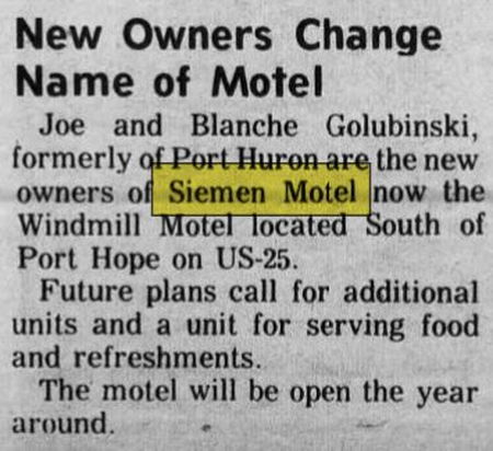 Windmill Motel (Siemen Motel) - July 1973 Changes Hands Again (newer photo)